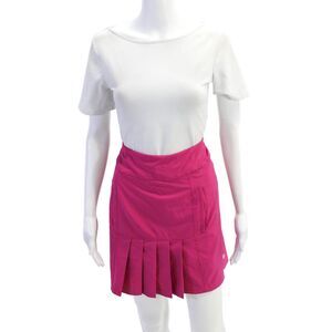 Jo Fit Womens Stretch Pleated Two Pocket Activewear Skort Pink Size L